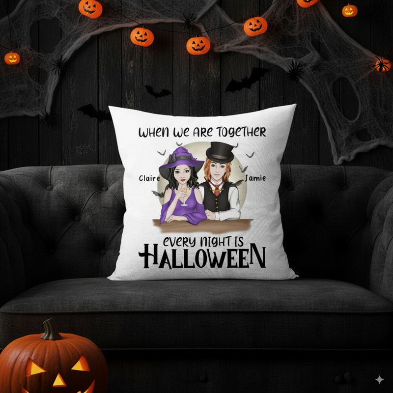 Custom Halloween Couple Pillow