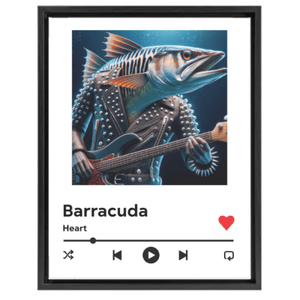 Custom Black Framed Canvas with Open AI's Dall-E image generator! Music Player