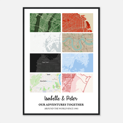 Poster Paper Map Customized Map Wooden Framed Poster - Premium Paper | Shopify Product ...