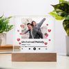 Custom Acrylic Square Plaque - Valentine's Media Player