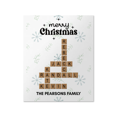 Custom Matte Poster - Christmas Family Crossword | Shopify Product Personalizer