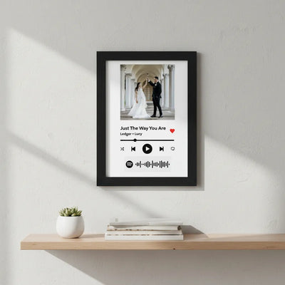 Custom Semi-Glossy Paper Wooden Framed Poster - Our song