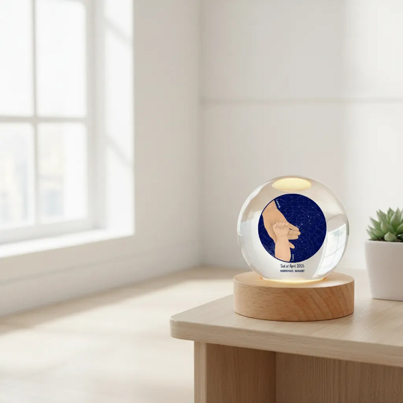 Custom Star Map Crystal Globe Lamp | Shopify Product Personalizer