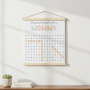 Custom Canvas Wall Hanging - Word Search | Shopify Product Personalizer