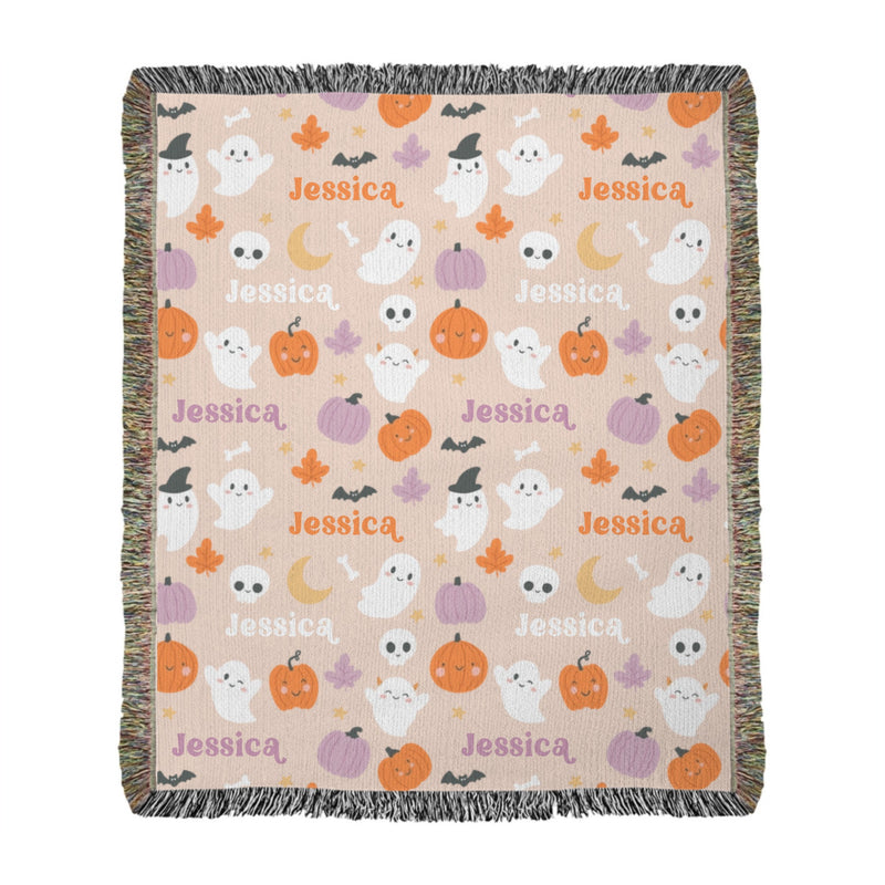 Custom Halloween Woven Blanket | Shopify Product Personalizer