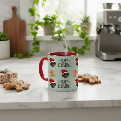 Custom Face Christmas Color Accent Mug | Shopify Product Personalizer