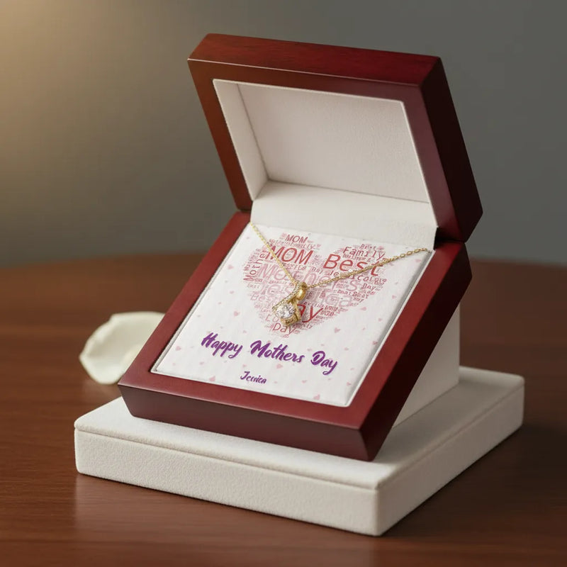 Custom Alluring Beauty Necklace - Word Cloud | Shopify Product Personalizer