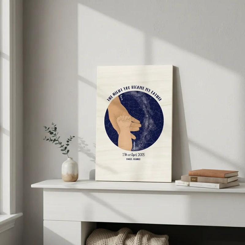 Custom Wood Prints - The Night You Became My Father