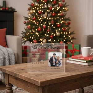 Custom Calendar Acrylic Block - Our First Christmas | Shopify Product Personalizer