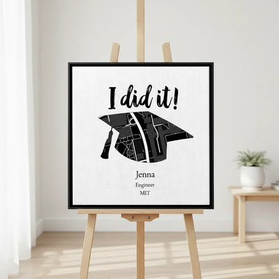 Custom Graduation Square Framed Canvas