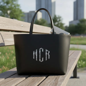 Custom Leather Tote Bag - Monogram (Extra Price)