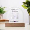 Custom Acrylic Dome Plaque - Together Since Calendar