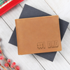 Custom Engraved Leather Wallet - Movable Text