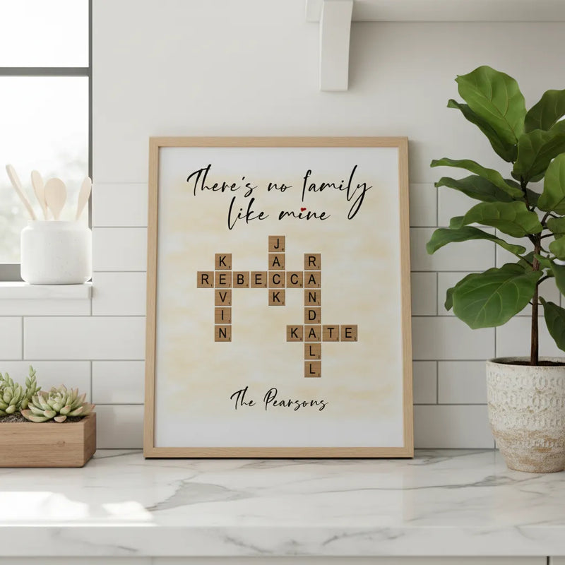 Custom High Gloss Poster - Family Crossword | Shopify Product Personalizer