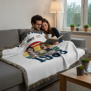 Custom Heirloom Woven Blanket (Portrait) - Together Since