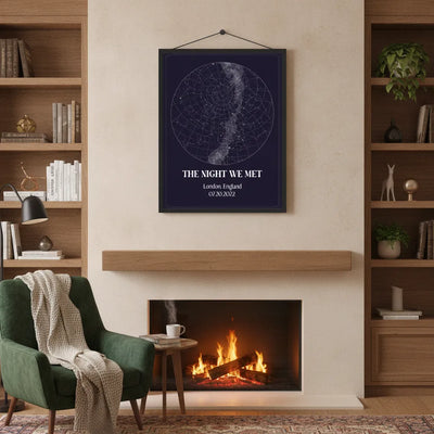 Custom Star Map Canvas Dark