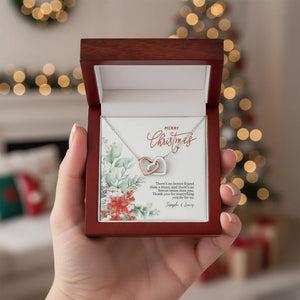 Custom Interlocking Hearts Necklace - Merry Christmas | Shopify Product Personalizer