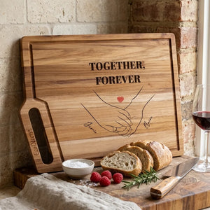 Custom Engraved Angle Handle Charcuterie Board Large | Shopify Product Personalizer