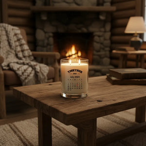 Custom Scented Candle Full Glass 11oz - Calendar