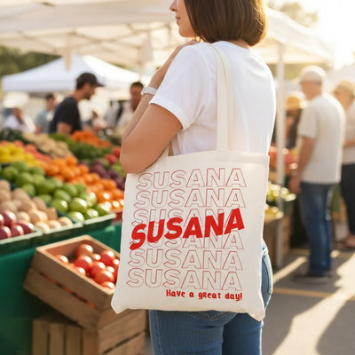 Personalized Name Tote Bag – Custom Text & Quote