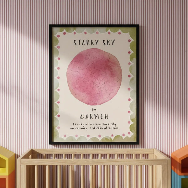 Personalized Birth Map Frame for Kids – Custom Star or Street Map ...
