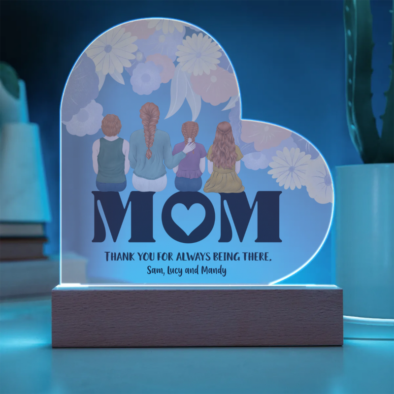 Custom Acrylic Heart Plaque - Mother's Day