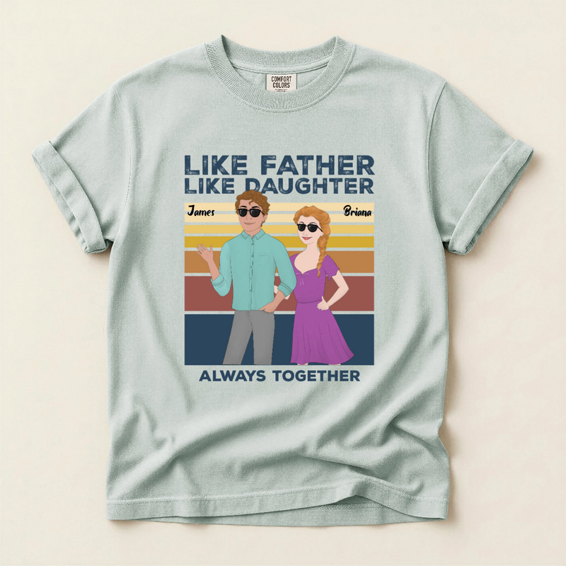 Custom Unisex Heavyweight Adult Tee - Like Father, Like Daughter | Shopify Product Personalizer
