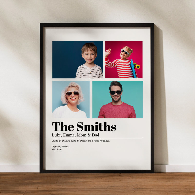 Custom Photo Collage Framed Poster | Shopify Product Personalizer