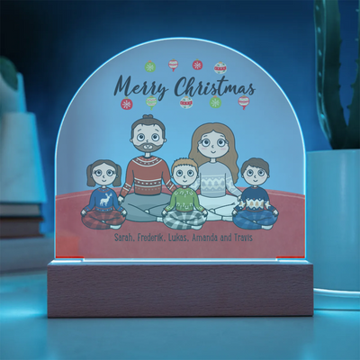 Custom Acrylic Dome Plaque - Merry Christmas