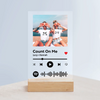 Custom Acrylic Sign with Wooden Stand - Spotify QR