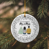 Custom Circle Ornament - Our first Christmas As..