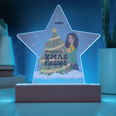 Custom Acrylic Star Plaque - Xmas Lover