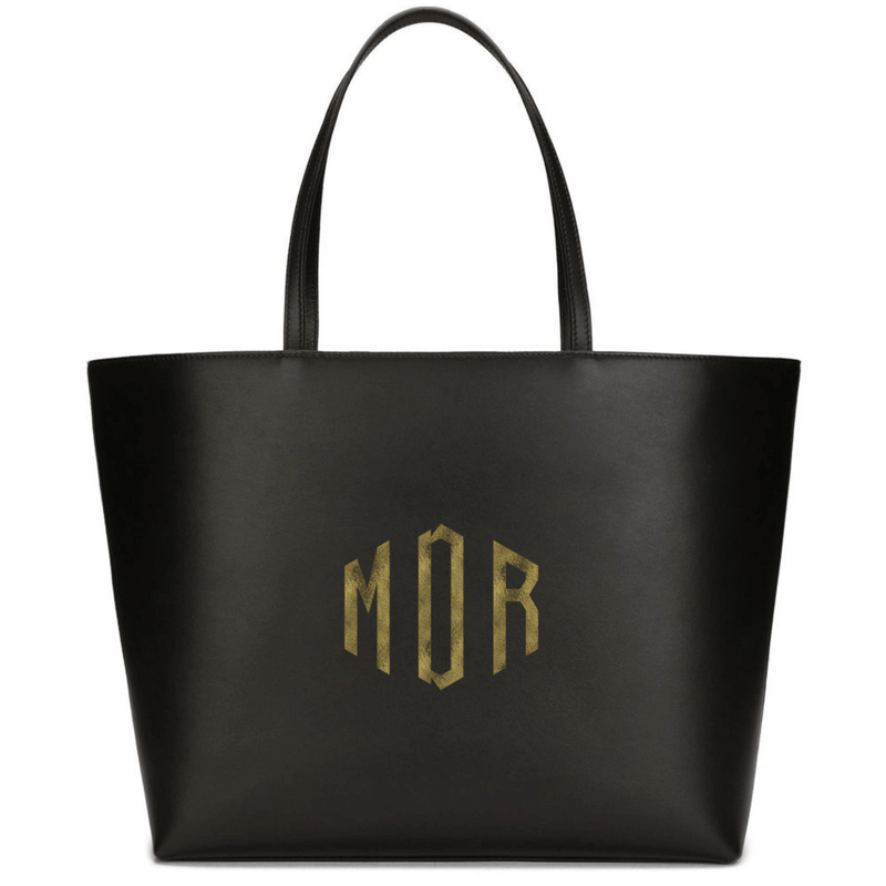 Custom Leather Tote Bag - Monogram (Extra Price)