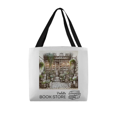 Custom Book Lover Tote Bag with Open AI's Dall-E image generator!