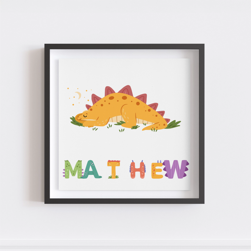 Custom Dinosaur Name Frame | Shopify Product Personalizer