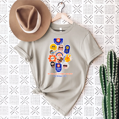 Custom Sticker-Style Cotton Shirt - Family Trip