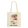 Custom Premium Tote Bag - Our Song + Spotify QR
