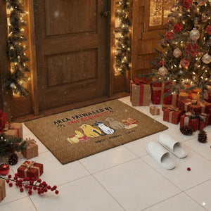 Custom Christmas Doormat - Cat Patrol