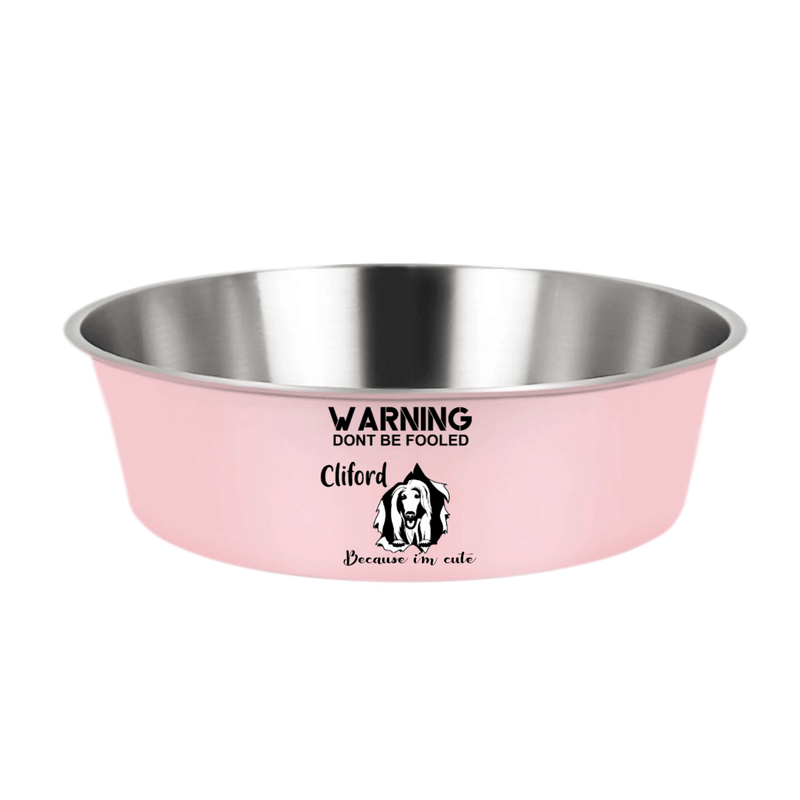 Custom Stainless Steel Pet Bowl - Warning, dont be fooled