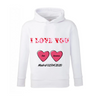 Custom Valentine Hoodie - Texture Love Text