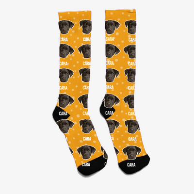 Custom Pet Color Socks - Face Cut and Outline