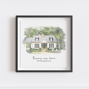 Custom Watercolor Picture Frame