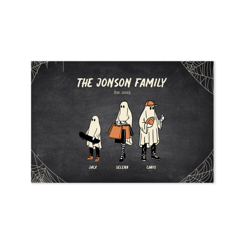 Custom Family Ghost Poster - Landscape | Shopify Product Personalizer
