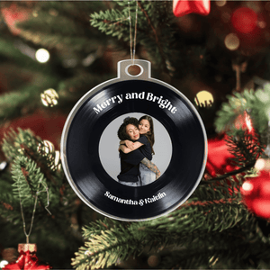Custom Acrylic Ornament - Christmas Record