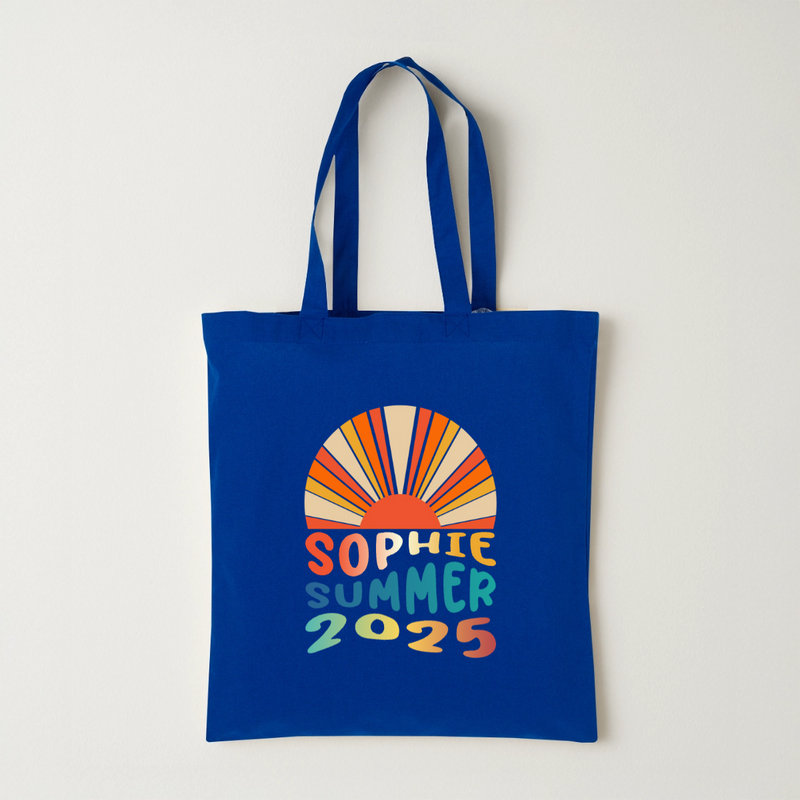 Custom Cotton Tote Bag  - Gradient Text Style | Shopify Product Personalizer