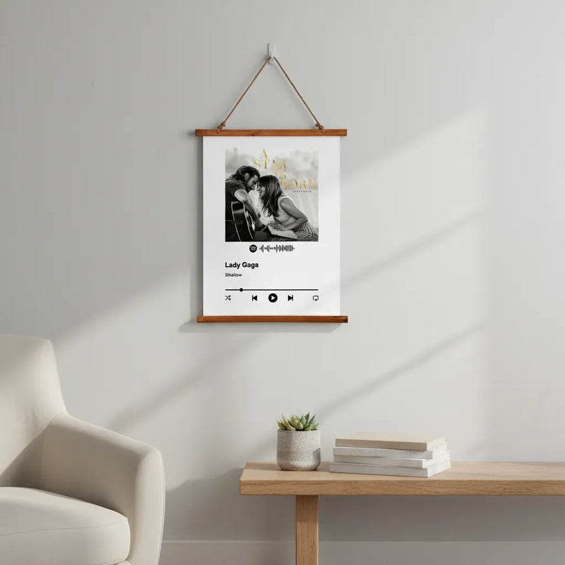 Custom Wood Framed Wall Tapestry - Spotify Player