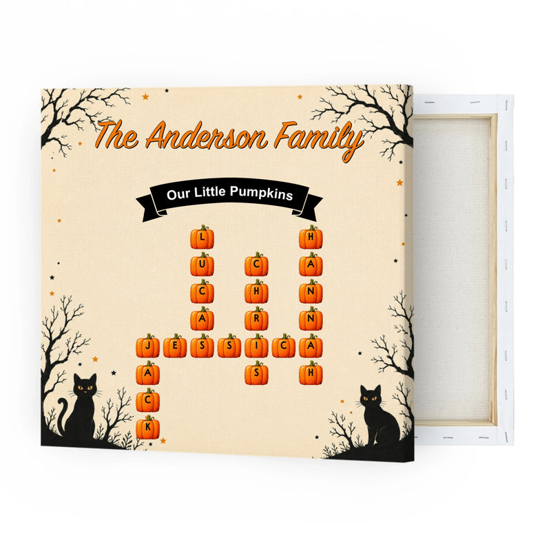 Custom Halloween Crossword Canvas | Shopify Product Personalizer