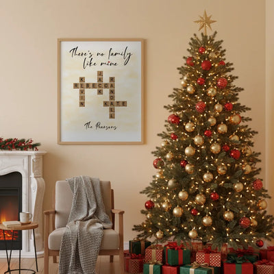 Custom High Gloss Poster - Family Crossword | Shopify Product Personalizer