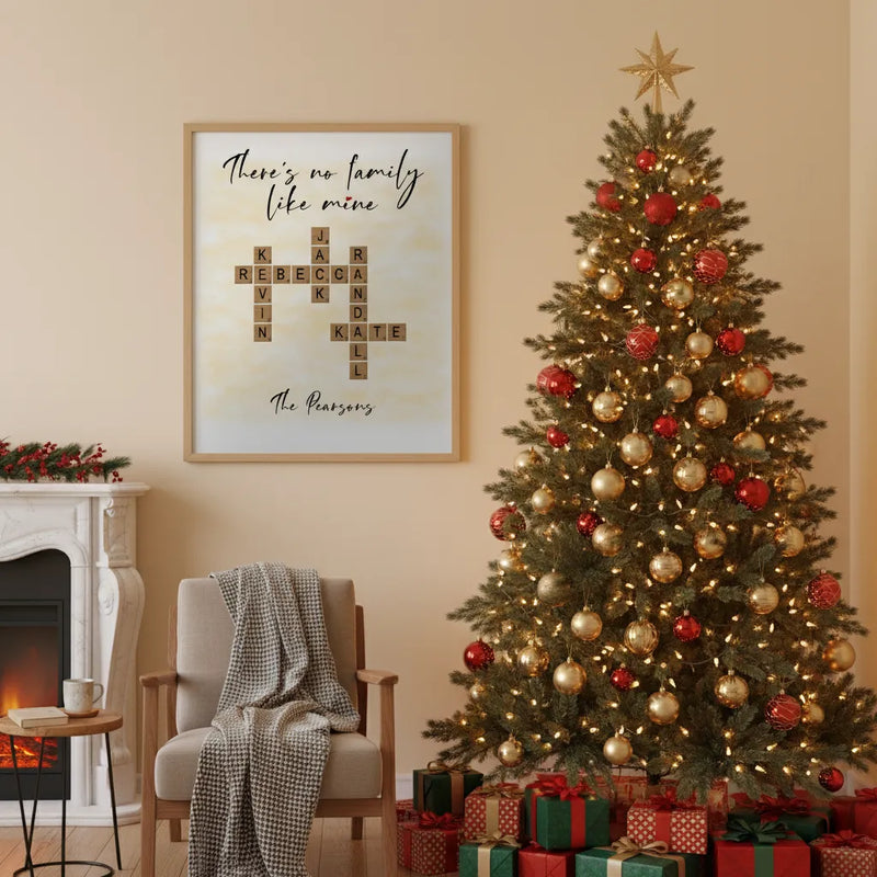 Custom High Gloss Poster - Family Crossword | Shopify Product Personalizer