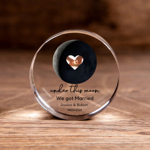 Custome Round Crystal Puck - Moon Phases